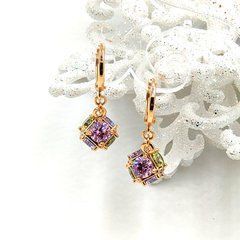 Сережки XUPING 15080. Позолота 18К. Довжина: 26 мм. Ширина 9 мм.
