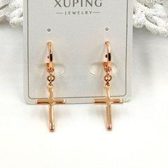 Сережки XUPING 15897. Позолота 18К. Довжина: 35 мм. Ширина 11 мм.