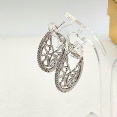 Сережки XUPING 15078. Родій. Довжина: 25 мм. Ширина 2 мм.