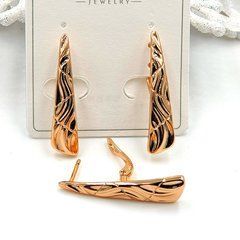 Сережки XUPING 15781. Позолота 18К. Довжина: 30 мм. Ширина 6.5 мм.