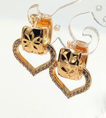 Сережки ХUPING 15269. Позолота 18К. Довжина: 18 мм. Ширина: 15 мм.