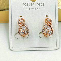 Сережки ХUPING 15830. Позолота 18К. Довжина: 15 мм. Ширина: 9 мм.