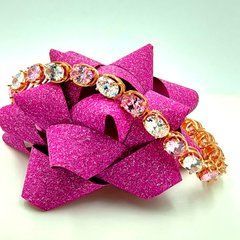 Браслет Ніжність XUPING 40187. Позолота 18K. Біло-рожеві циркони.