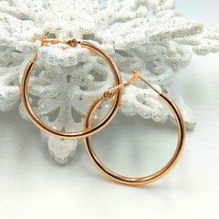 Сережки кольця XUPING 15446. Позолота 18К. Довжина: 35 мм. Ширина 2 мм.