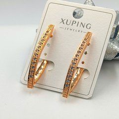 Сережки ХUPING 17969. Позолота 18К. Довжина: 35 мм. Ширина: 3 мм.