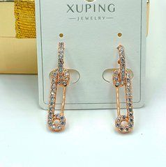 Сережки ХUPING 15774. Позолота 18К. Довжина: 32 мм. Ширина: 6 мм.