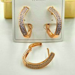 Сережки ХUPING 15352. Позолота 18К. Довжина: 23 мм. Ширина: 4 мм.