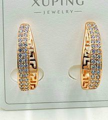 Сережки ХUPING 17564. Позолота 18К. Довжина: 20 мм. Ширина: 6 мм.