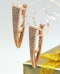 Сережки ХUPING 15427. Позолота 18К. Довжина: 26 мм. Ширина: 5 мм.