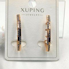 Сережки ХUPING 15876. Позолота 18К. Довжина: 26 мм. Ширина: 2.5 мм.