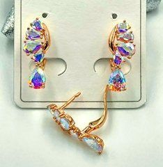 Сережки XUPING 15844. Позолота 18К. Довжина: 22 мм. Ширина 8 мм.