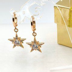 Сережки ХUPING 15332. Позолота 18К. Довжина: 30 мм. Ширина: 13 мм.