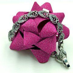 Браслет XUPING 40869. Родій . Камені: білі циркони.