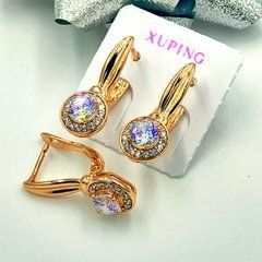 Сережки XUPING 15621. Позолота 18К. Довжина: 21 мм. Ширина 9 мм.