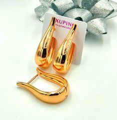 Сережки XUPING 15900. Позолота 18К. Довжина: 28 мм. Ширина 8 мм.
