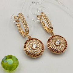 Сережки ХUPING 17491. Позолота 18К. Довжина: 30 мм. Ширина: 13 мм.